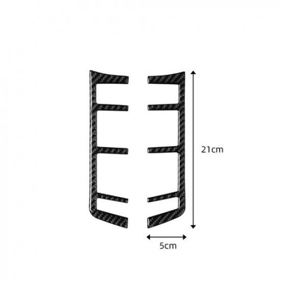 2Pcs Carbon Fiber Interior Rear Central Console Cover For Porsche Panamera 10-16