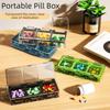 Large Capacity Portable Pill Box Moisture-Proof Sealed Pill Dispenser  Hold Vitamins
