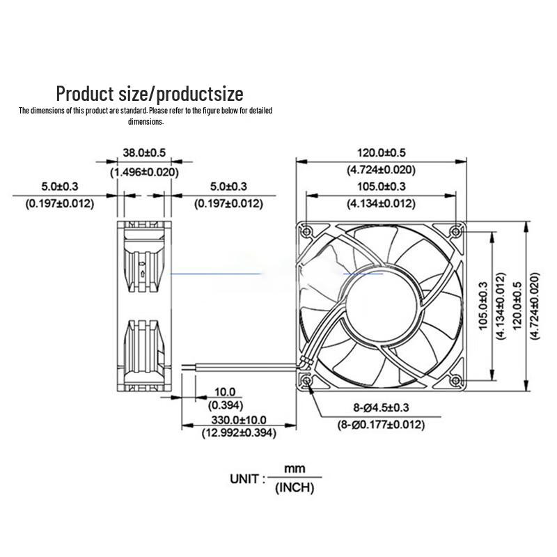 

Industrial Cooling Fan CN plug (adapter included)