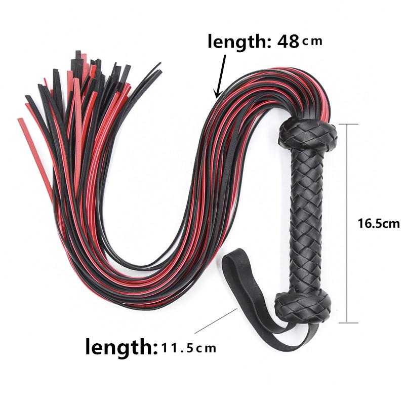 SM Kožený bič Flogger Rukoväť Výprask Pádlo Knout Flirt BDSM Hra pre dospelých Erotické sexuálne hračky pre ženy pre páry