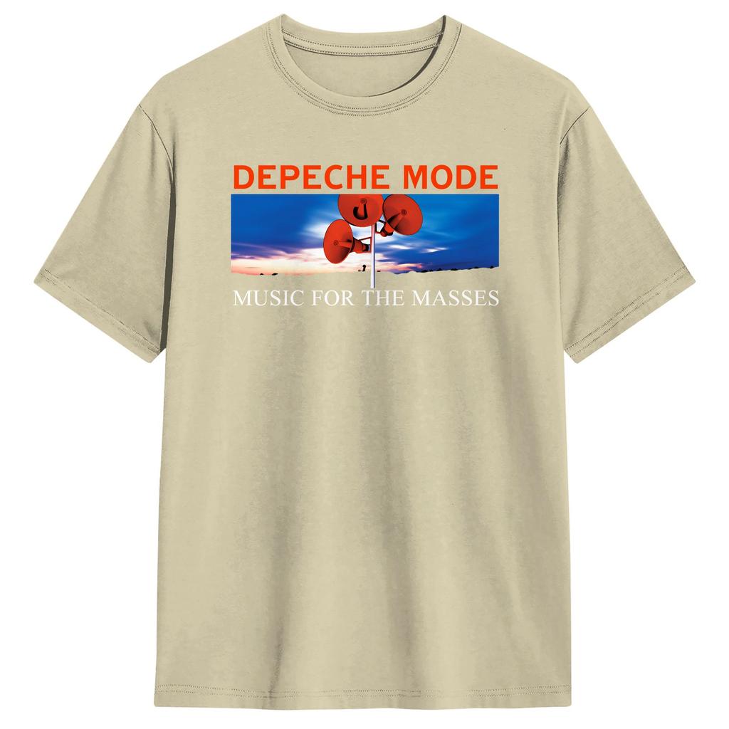 Strand Depeche Mode Musik für die Massen Hip Hop T-Shirts Baumwoll-T-Shirt für Erwachsene Ästhetisches Muster Kurzarm-Oberteile