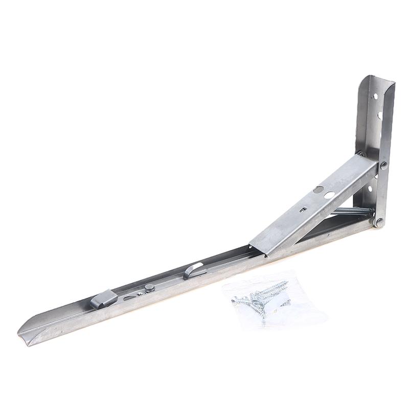 8"-14" Folding Shelf Bracket Heavy Duty Collapsible Shelf Holder Hardware For Table Work RV Car Saving Space