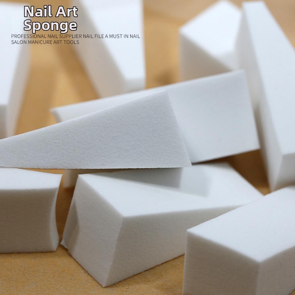 5Pcs White Triangle Makeup Sponge Gradient Effect Manicure Sponge Set  Manicure Tools