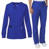 Ladies' Loose And Comfortable V-neck Long Sleeved Workwear With Multiple Pockets Suit Set