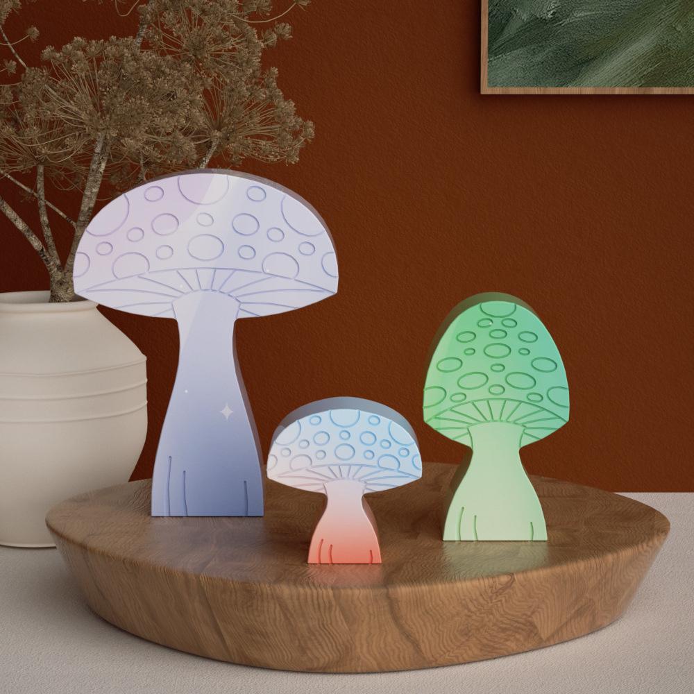 Mushroom Silicone Mold Mushroom Gypsum Mold DIY Handmade Drip Glue Production For Expanding Fragrance Gypsum Home Art Decoration