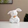 Easters Bunnies Ornament Resins Rabbit Hugging Carrot Figurine Sculpture Tabletop Decors for Holiday Decoration Lover