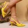 Summer new sandals high heels bow pointed stiletto bag head sandals