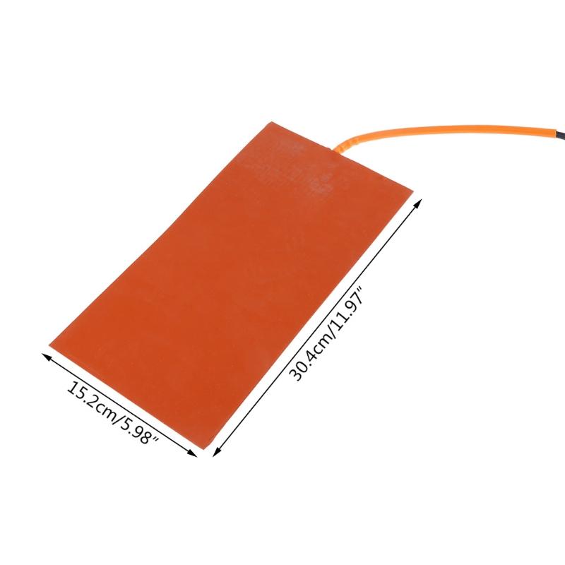 Tappetino Riscaldante in Silicone 152X304mm 100W Flessibile per Tappetino Riscaldante Borsa per Consegna Cibo Caldo Pizza 12V Con Cavo di Alimentazione Staccabile