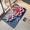3D Floral Bathroom Floor Mat Household Floor Mat Absorbent Quick Drying Anti Slip Mat