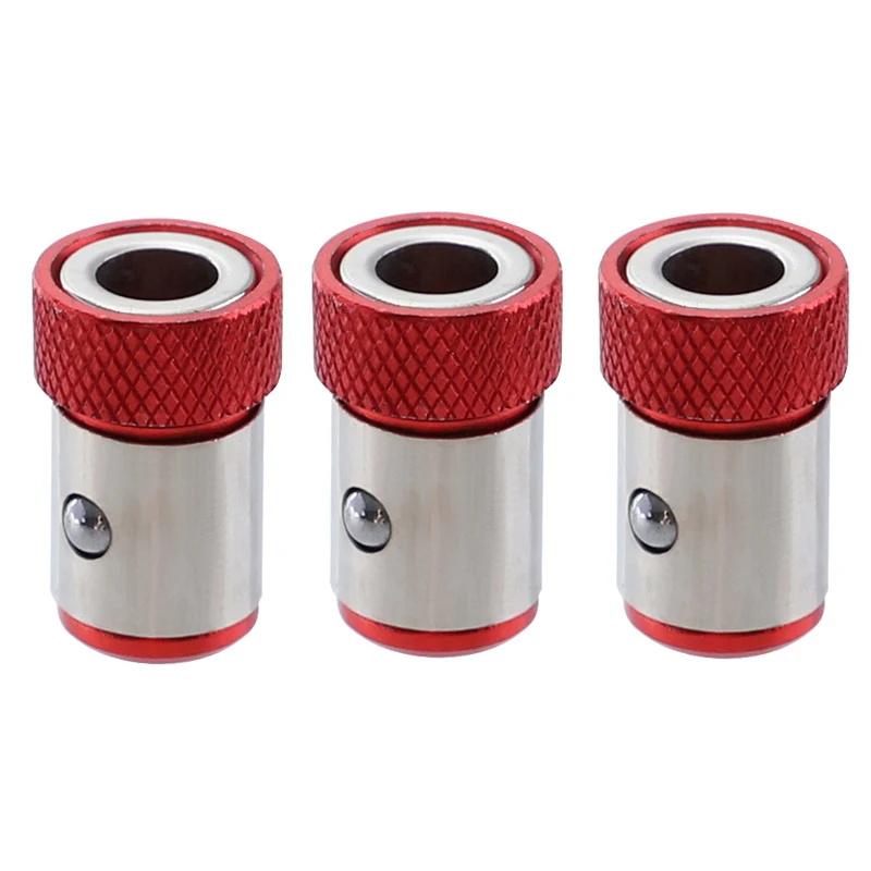 1/2/3pcs Magnetic Ring Cross Phillips Screwdriver Bit Holder 6.35mm 1/4 Universal Alloy Anti-corrosion Strong Magnetizer
