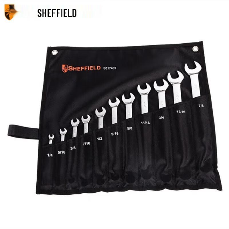 SHEFFIELD 11-Piece SAE Polished Combination Wrench Set
