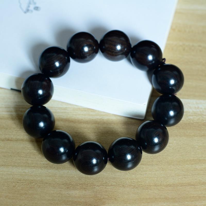 Fine Argentinian Green Sandalwood Single Circle Men's Bracelet Ethnic Style Sandalwood Buddha Pearl Bracelet Cultural Toy Bracelet