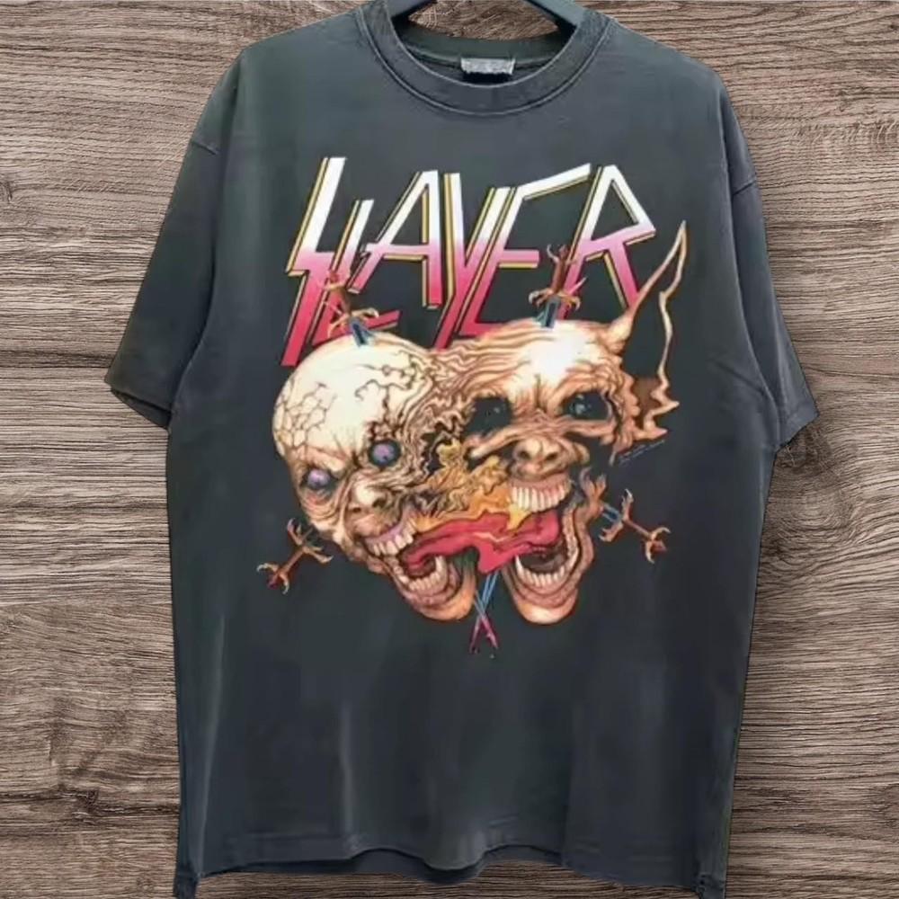 Slayer Rock Band Shirt, Slayer Retro Style Black Unisex Shirt Reprint WA1192 Unisex T-Shirt XXXXL