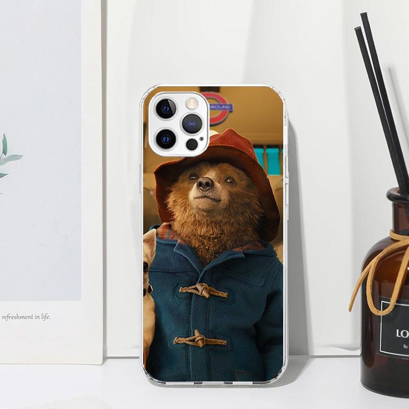 Cute P-PaddingtonS Bear Phone Case For Iphone 17 Air 16 15 Plus 16E 14 Pro Max 13 Mini 12 11 7 8 SE Fundas Soft Back Cover 17 Ai