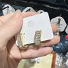 Fashion Hoop Earrings for Women Metal Silver Color/Gold Color Simple Versatile Girls Earrings Hot Jewelry Simple Accessories