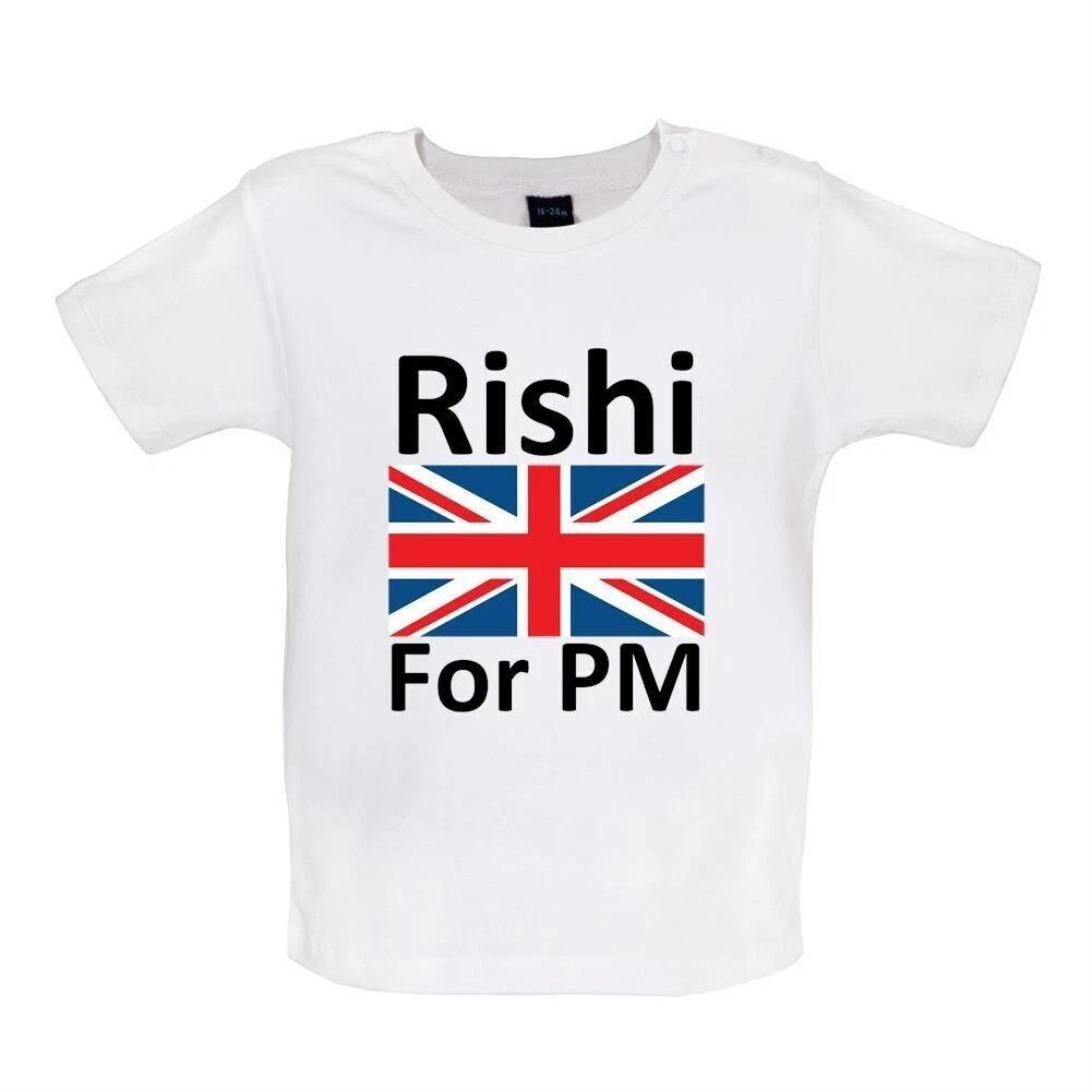 

Rishi For PM - Baby Kids Boys Girls Unisex T-Shirt / Babygrow - Prime Minister Sunak Tory Tories Love 100