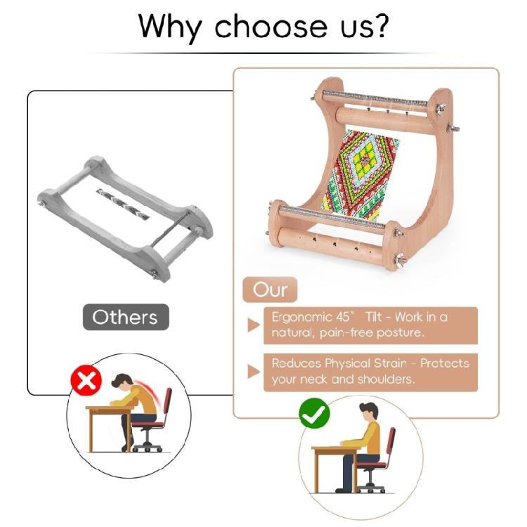Ergonomischer Holzperlenwebrahmen Für Schmuckherstellung Webmaschine Mit Verstellbarem Basisdesign