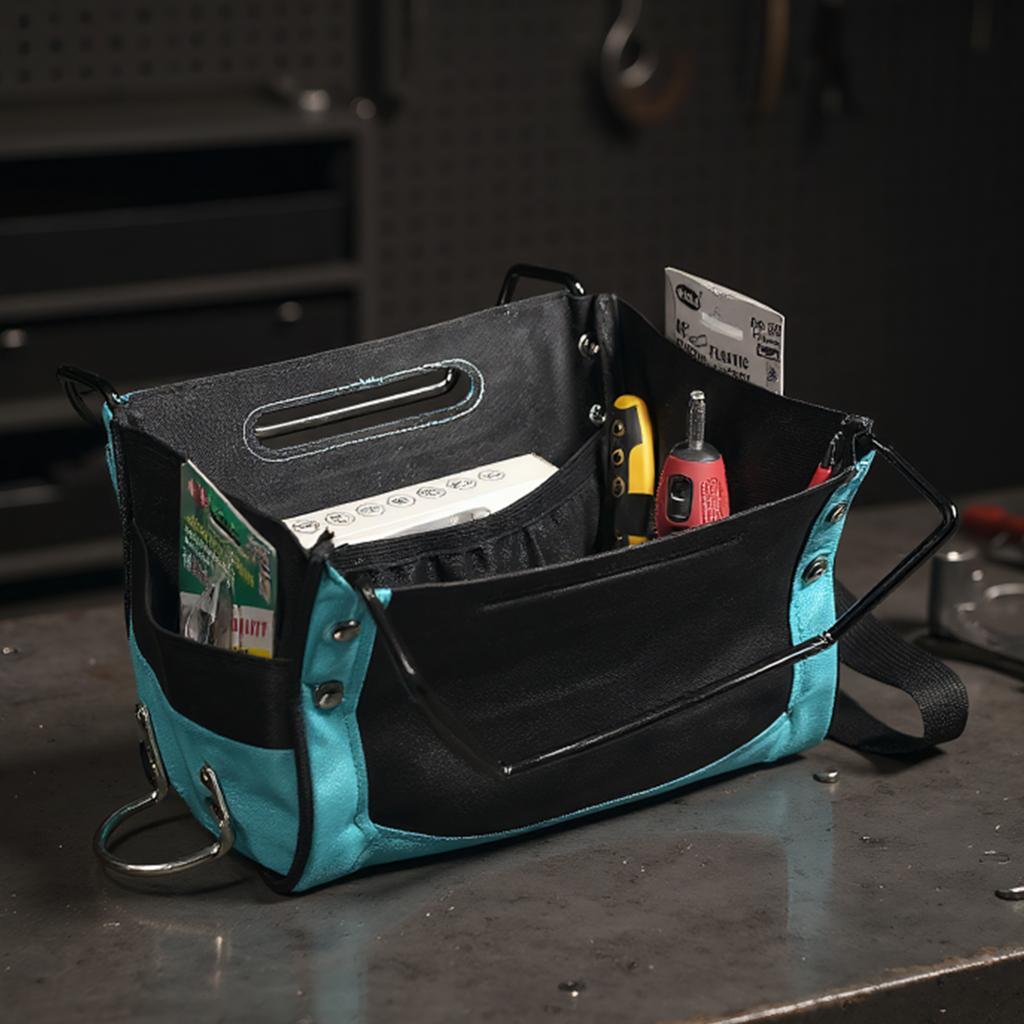 Portable Elastic Storage Bag Wear Resist Oxford Cloth Ladder Organizer Large Capacity Folding Repair Holder Tool Hanging Pouch