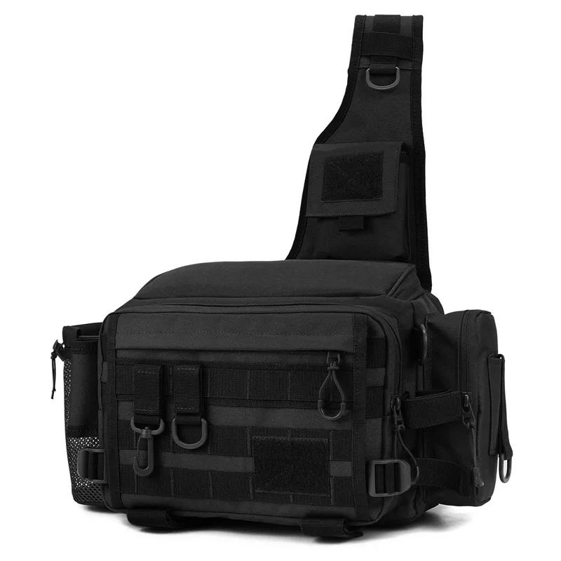 Bolsa de pesca com isca de grande capacidade, bolsa de cintura multifuncional, bolsa para vara de pesca, mochila tática, bolsa de ombro, bolsa para equipamento de pesca