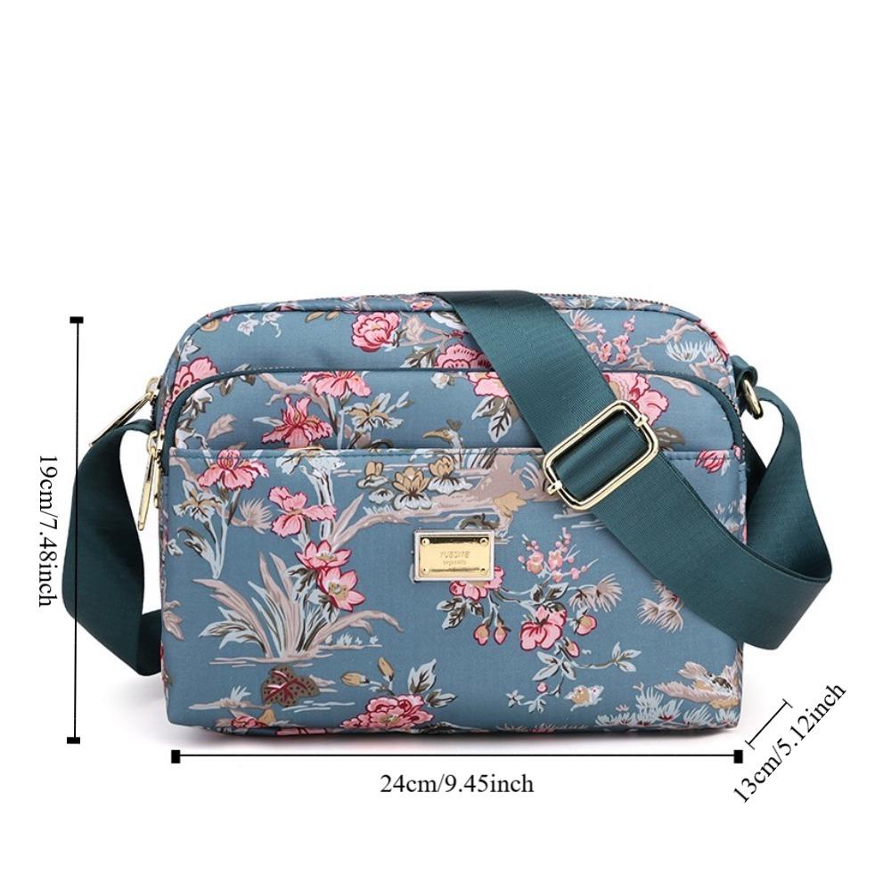 Niche Design Zipper Crossbody Bag Three-layer Small Phone Bag Simple Shoulder Bag  Girls