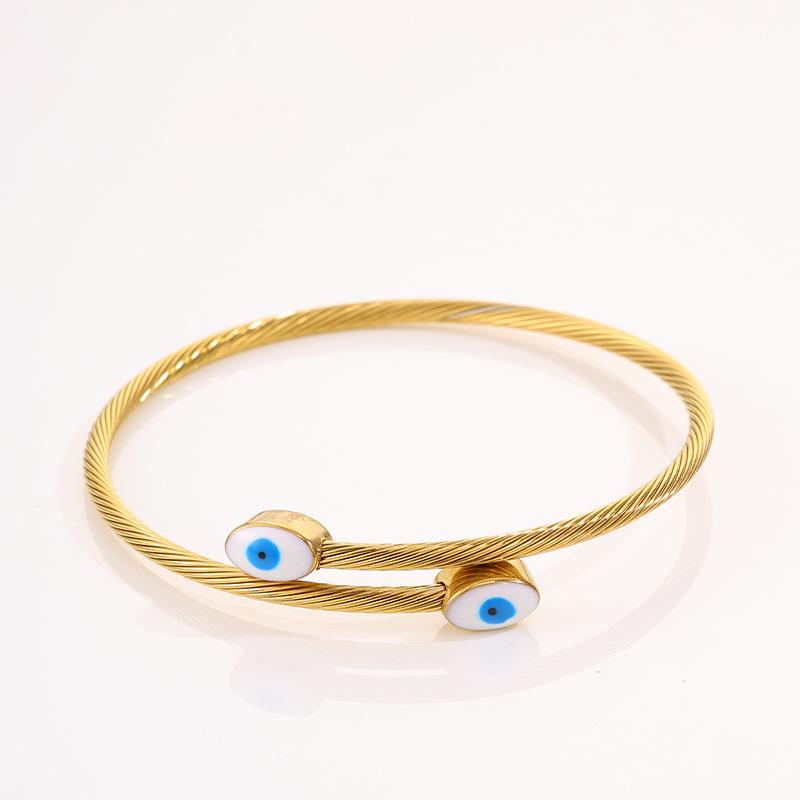 European and American Fashion Popular Open , Gold Titanium Steel Light Luxury High-end Sense, Niche Jewelry