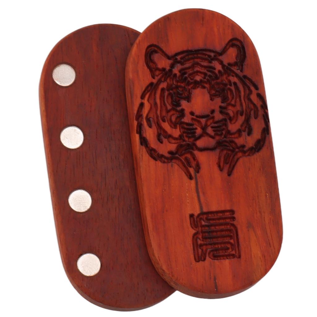 Magnet Finger Stress Relief Slider Wood Finger Stress Relief Toy Wooden Decompression Toy Tiger