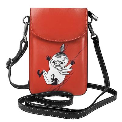 Moomin Genuine Leather Smartphone Shoulder Slim Mini Pouch for Women and Popular Wallet and Crossbody Bag Pouch, Bag, Men,