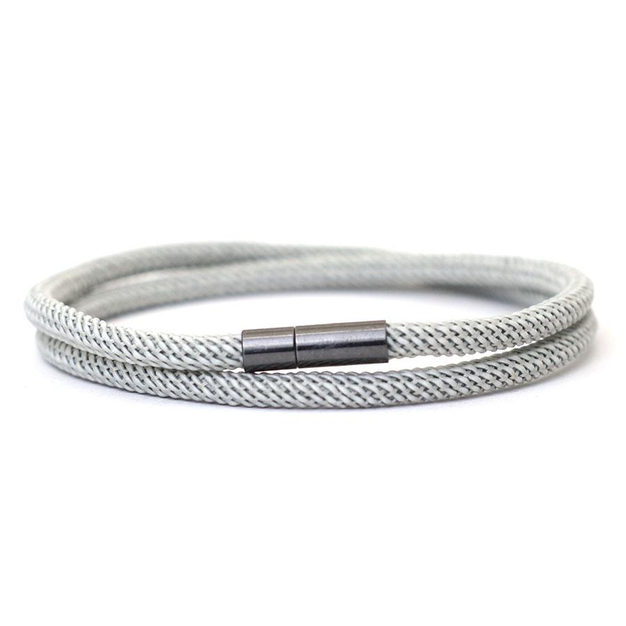 Noter New Arrival Mens Rope Bracelet 4mm Nylon Double Layer Lucky Thread Braclet Nickel Black Detachable Buckle Gift For Him