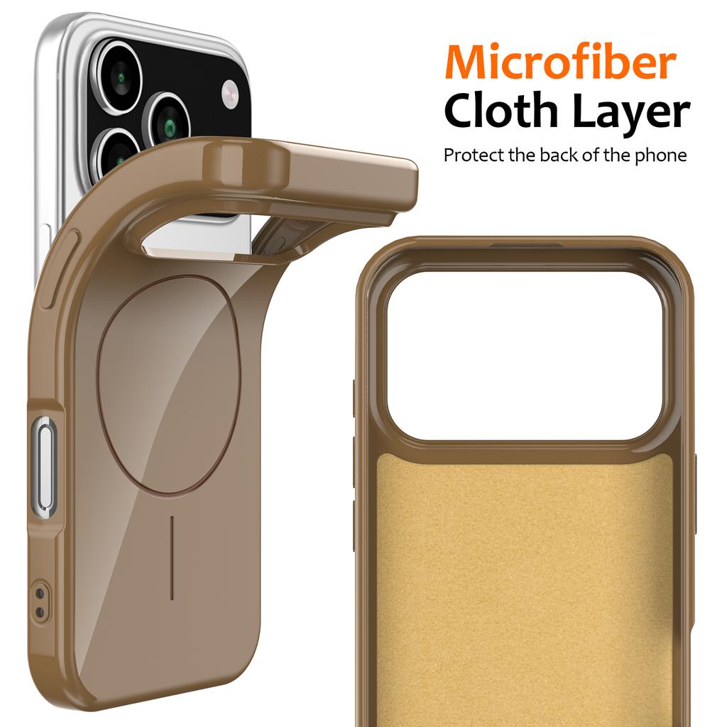 For iPhone 17 Pro Magnetic Case Compatible with MagSafe TPU Phone Back Cover with Lanyard