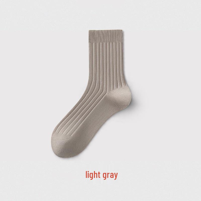 

Мужские дышащие носки двойной вязки: Однотонный черный, Влагоотводящий для весны, осени и зимы; Идеально для бизнеса и спорта. One Size Bare Socks