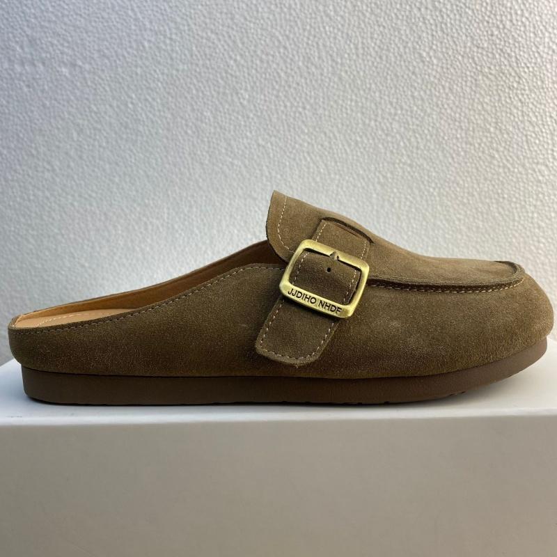 Fashion Genuine Leather Female Slippers 2025 New Fashion Non Slip Casual Women's Slippers Flats Shoes Comfortable Soft Women Flat Shoes