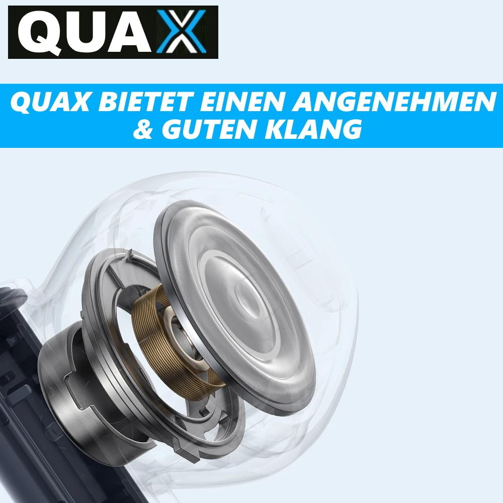 Bezdrátová Bluetooth sluchátka QUAX pro iPhone a Samsung, černá