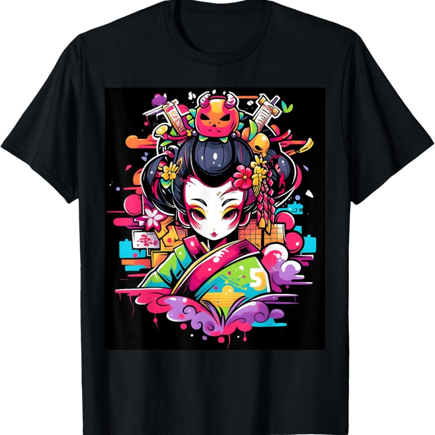 Geisha Culture Expressed_ Unique Graphic T-Shirt S чёрный