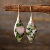 Bohemian Emperor Stone Leaf Pendant Earrings Popular Jewelry