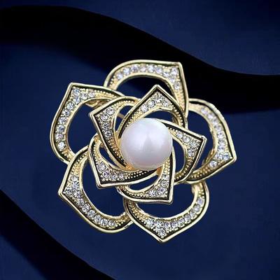 High-Grade Xiaoxiangfeng Camellia Brooch, High-Grade Elegant Temperament Floral Clothing Pin, Suit Jacket Accessories, Corsage