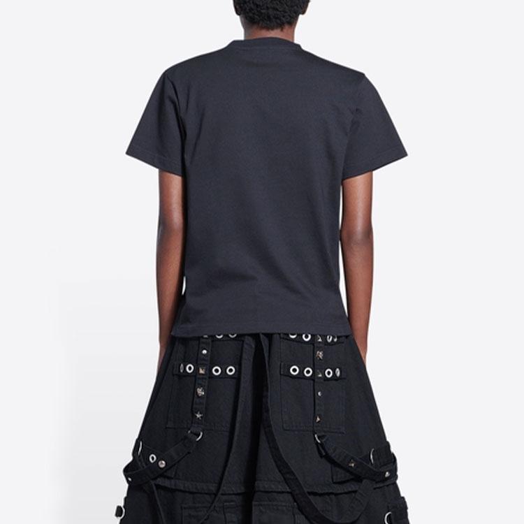 Balenciaga SS22 Regular T Shirt Women's Black Slim Fit 670943TLVH40100