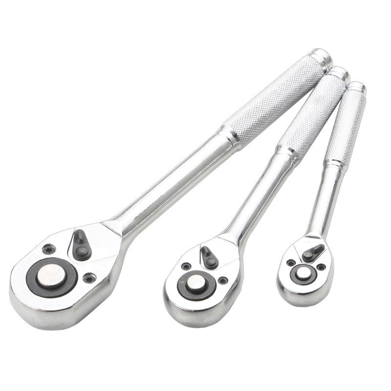Gourd Handle 24-Tooth Quick Two-Way Ratchet Wrench Set – Large, Medium & Small Sockets for Auto Repair