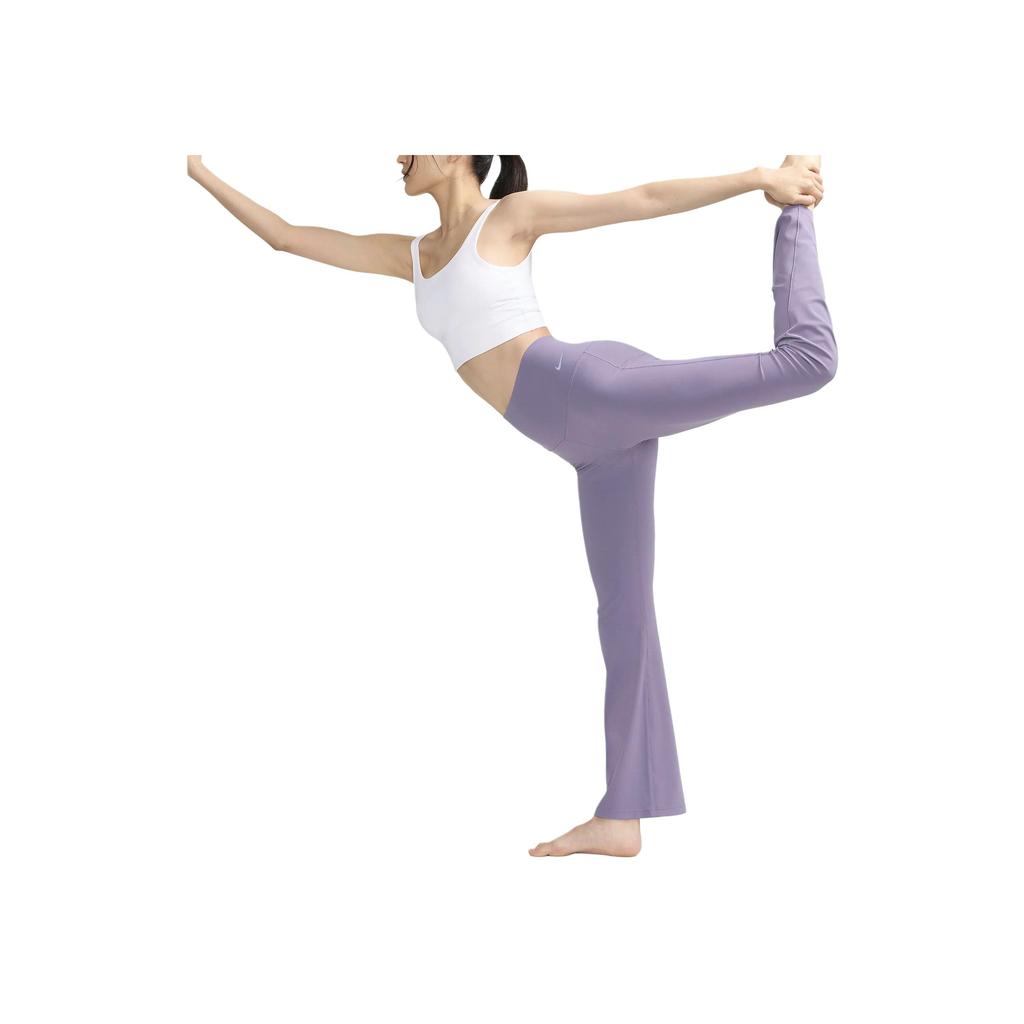 Nike High-Waist Slim Fit Flared Sports Pants Women Bottoms Purple FV7922-509