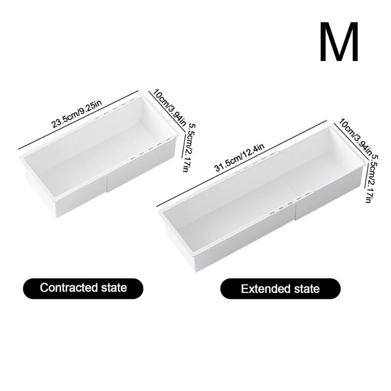 Universal Extendable Drawer Organizer Durable Plastic Multi-Size for Makeup Cosmetic Bedroom Dressers Tool Storage Desk