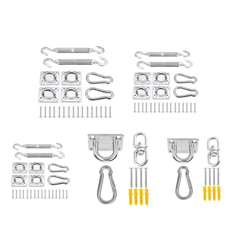 Outdoor Patio Rectangle Awning Attachment Set Stainless for Sun Shade Sail Canopy Fitting Heavy Duty Shade Sail Hardware