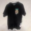 Original REBEL VENGEANCE Black Cotton T Shirt Mens M Skull Snake Rose