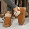Casual Metal Decoration Mix Color Snow Boots Women 2025 Winter Warm Short Plush Ankle Booties Comfort Thick Bottom Fur Boots