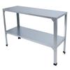 Metal Potting Bench 120KG Load Bearing Galvanized Iron Double Layers Greenhouse Potting Table with