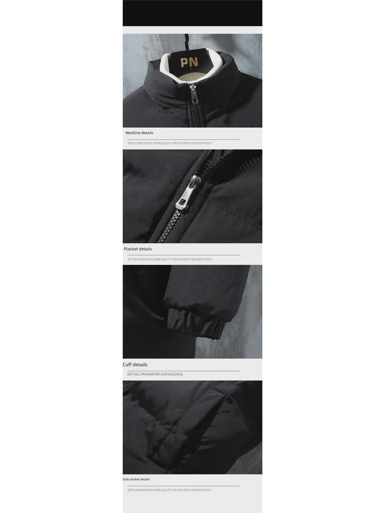 Men's 2023 Short Down Cotton Coat - Trendy Autumn/Winter Stand Collar Jacket