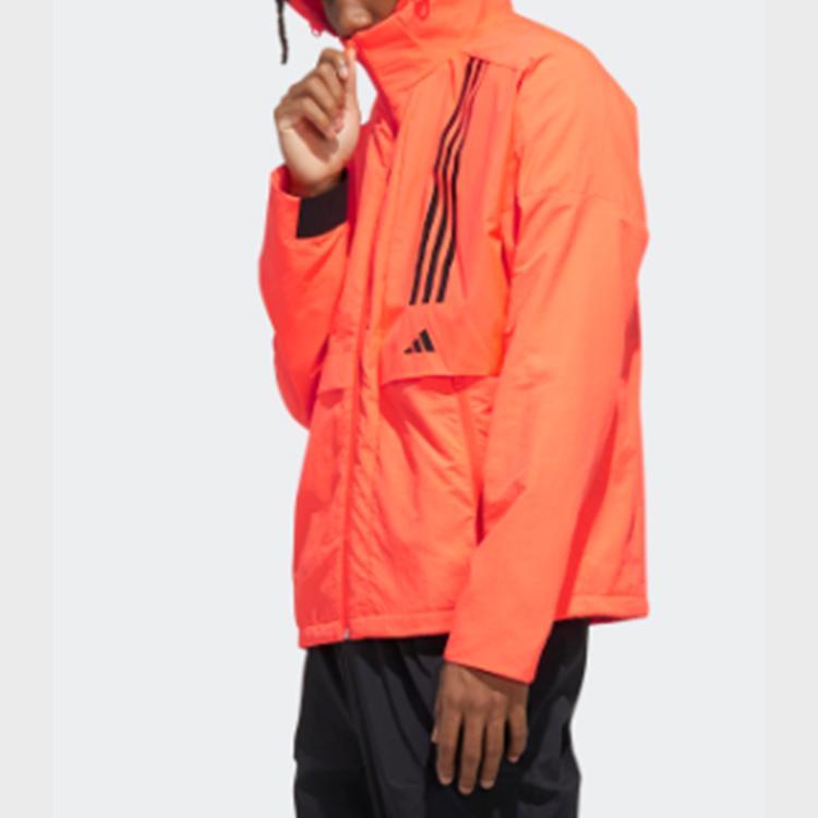 Adidas O2 Windbreaker Colorblock Jacket Men Outerwear Orange Red FM9420