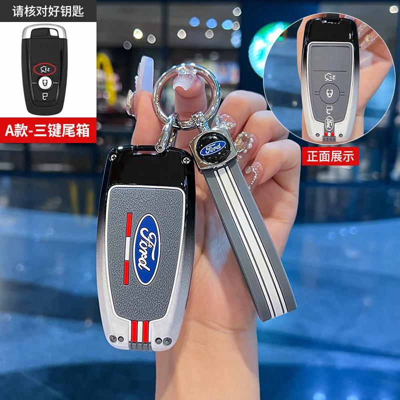 Car Sticker Ford Car Remote Key Case Full Cover Fob Auto Accessories For Ford Fusion Mustang Explorer F150 F250 F350 EcoSport Ed