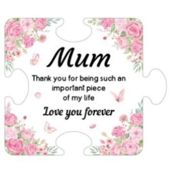 1pc Acrylic Puzzle Mother's Day Gift Transparent Decoration Home Office Desktop Decoration