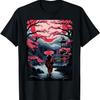 Geisha Woodblock Cherry Blossom T-Shirt