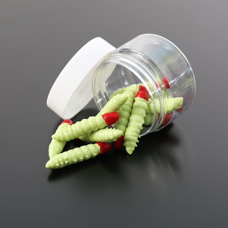 12Pcs Floating Worm Lures 1.1G/38Mm Trout Fishing Soft Lure Shrimp-Scented Bait Artificial Silicone Trout Plastic Baits