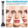 2 In 1 Nose Contour Brush, U-Shaped Nose Sculpting & Blush Brush Dual-Ended Fluffy Contouring Brushes Precision Defining Angled Cheek Bones,